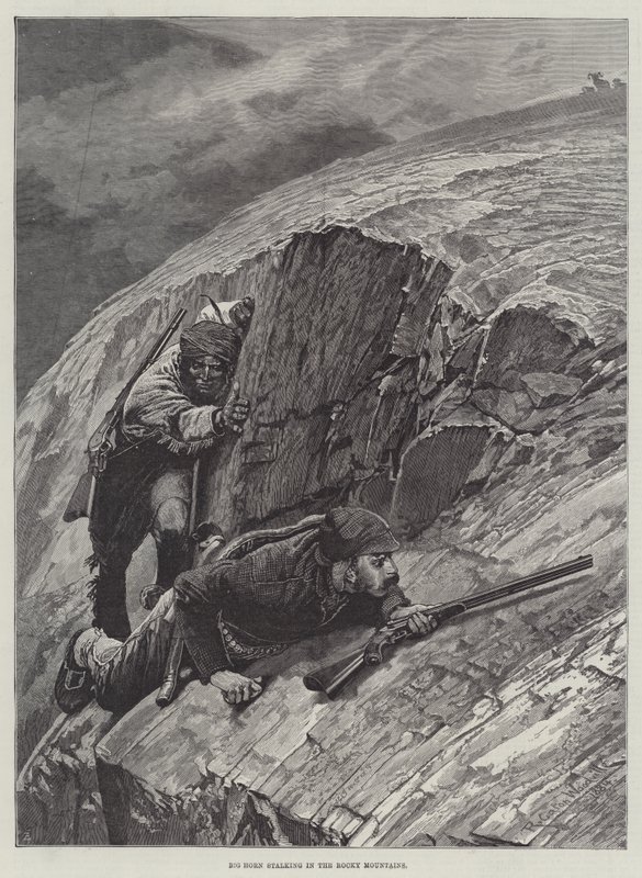 Big Horn Stalking w Górach Skalistych autorstwa Richard Caton Woodville junior