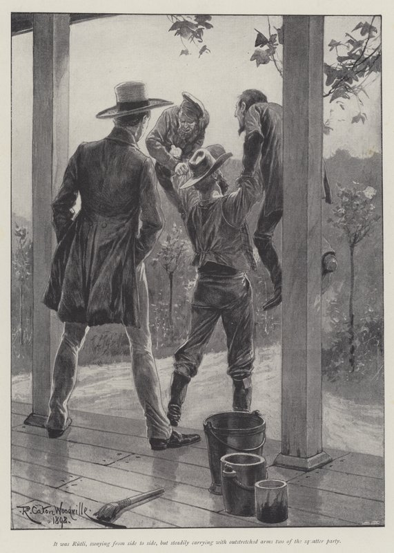 Człowiek i góra — Bret Harte autorstwa Richard Caton Woodville junior