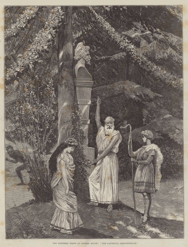 Spektakle duszpasterskie w Coombe House, Wierna pasterka autorstwa Richard Caton Woodville junior