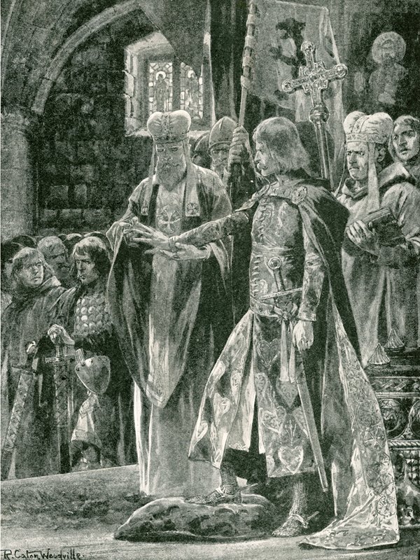 Inwestytura Wilhelma II z pierścieniem, niedziela, 26 września 1087 autorstwa Richard Caton Woodville junior