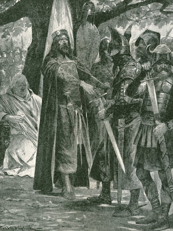 Wybór wojskowy Alfreda Wielkiego, pierwszego króla całej Anglii autorstwa Richard Caton Woodville junior
