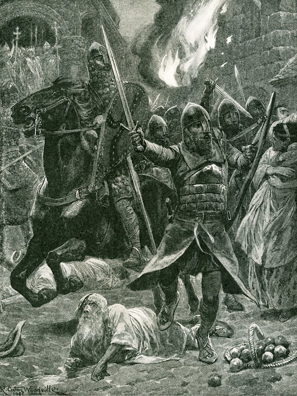 Wynik uznania Wilhelma I, Boże Narodzenie, 1066 autorstwa Richard Caton Woodville junior