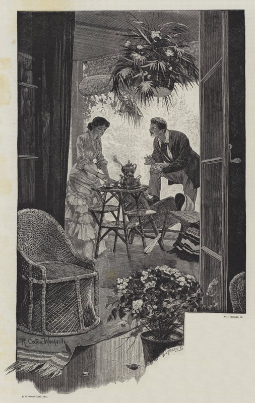 Byli małżeństwem — Walter Besant i James Rice autorstwa Richard Caton Woodville junior