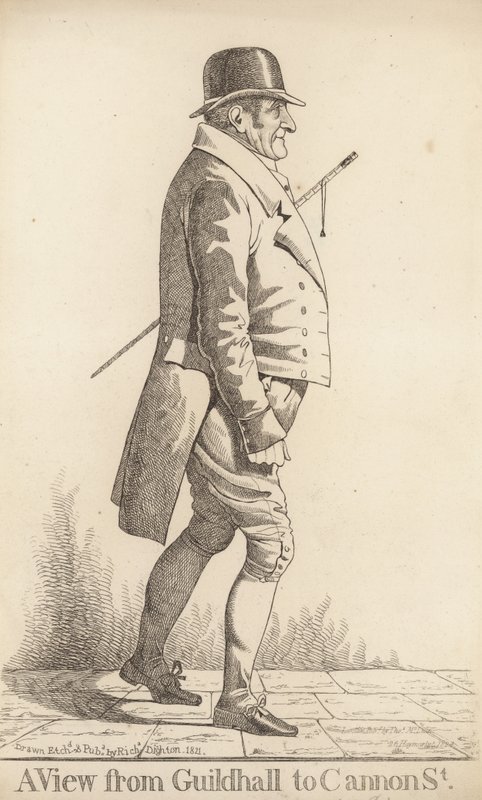 Widok z Guildhall na Cannon Street autorstwa Richard Dighton