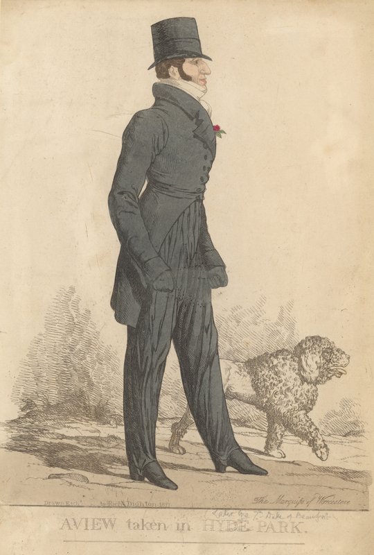 Henryk Somerset, 7. książę Beaufort; Widok z Hyde Parku autorstwa Richard Dighton