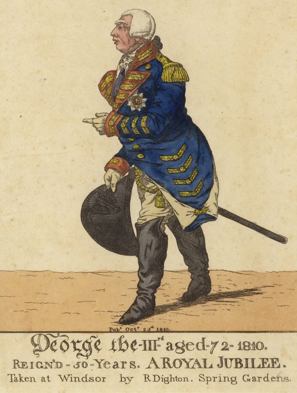 Król Jerzy III autorstwa Richard Dighton