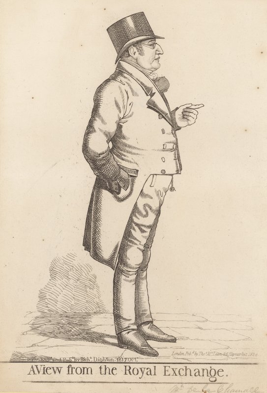 Lee La Chamette (f.1817); Widok z Royal Exchange, 1817 autorstwa Richard Dighton