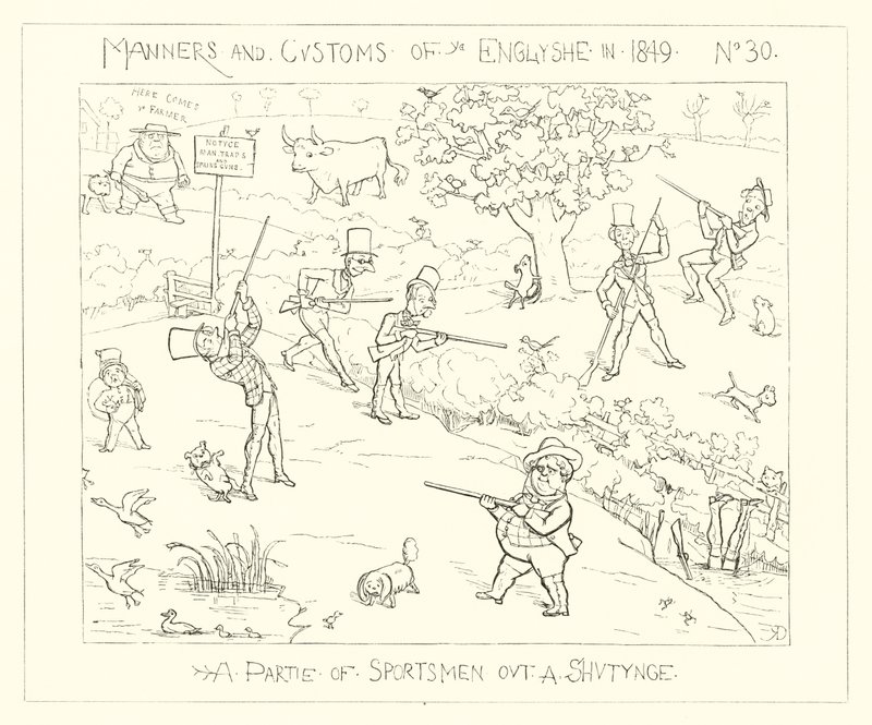 1849, Impreza sportowców w strzelaninie autorstwa Richard Doyle