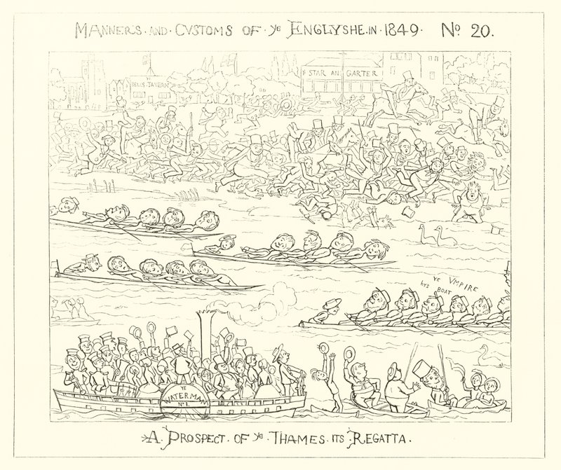 1849, Perspektywa regat w Tamizie autorstwa Richard Doyle