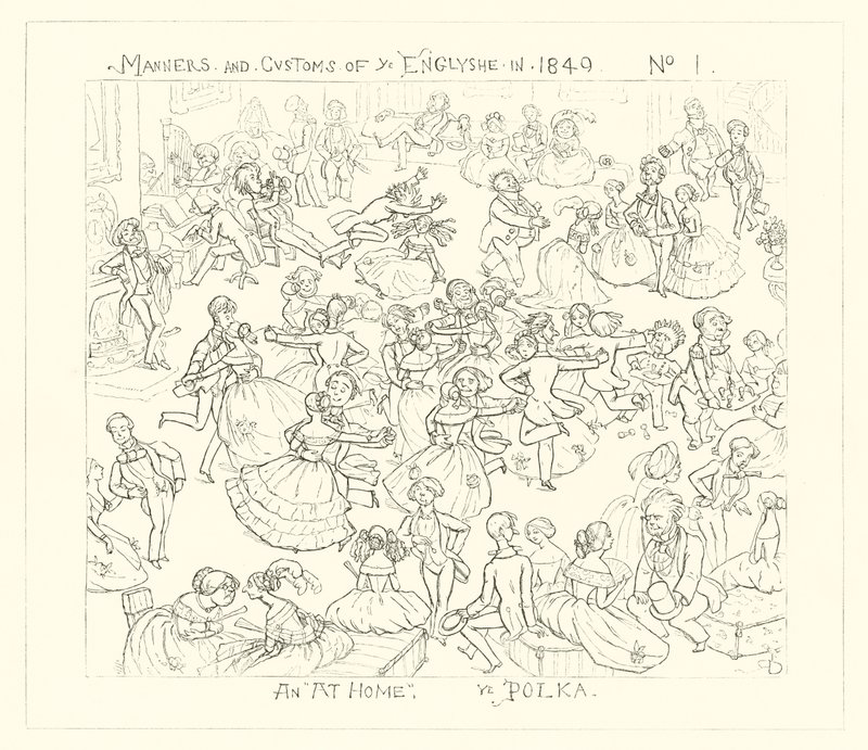 1849, W domu, Polka autorstwa Richard Doyle