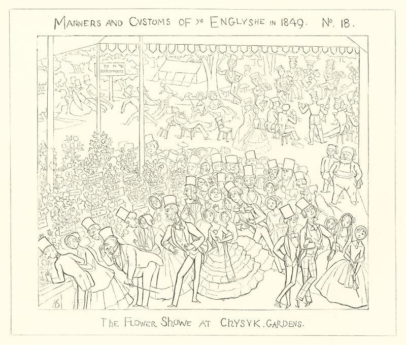 1849, Wystawa Kwiatów w Chiswick Gardens autorstwa Richard Doyle