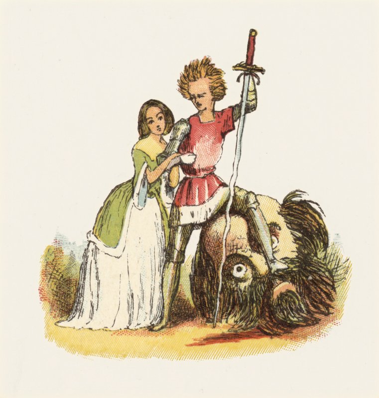 Ilustracja do Jacka The Giant Killer (kolor lito) autorstwa Richard Doyle