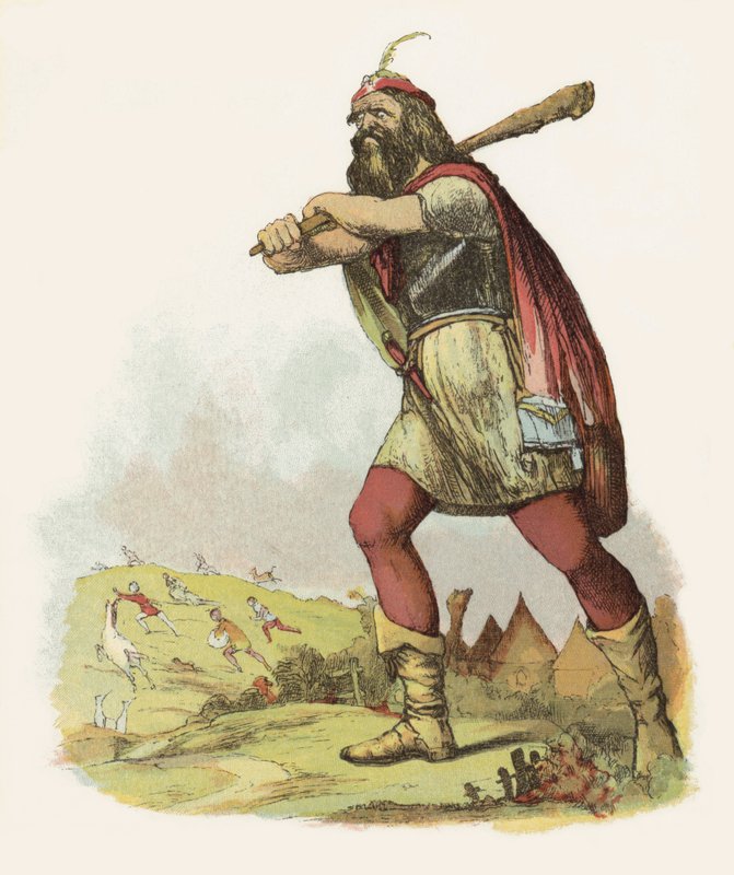 Ilustracja do Jacka The Giant Killer (kolor lito) autorstwa Richard Doyle