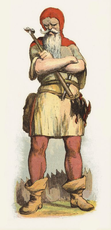 Ilustracja do Jacka The Giant Killer (kolor lito) autorstwa Richard Doyle