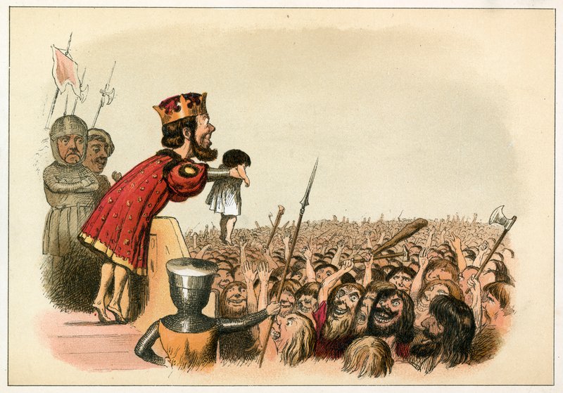 Król Edward I przedstawiający swojego syna jako księcia Walii autorstwa Richard Doyle