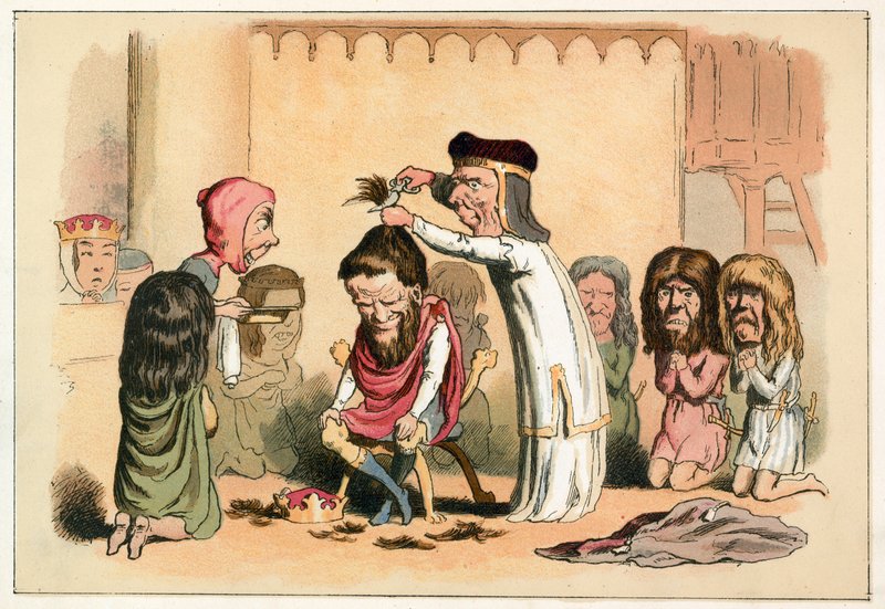 Król Henryk I i Serlo, biskup Seez autorstwa Richard Doyle