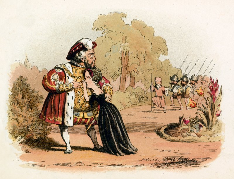 Wąska ucieczka dla królowej Katarzyny Parr autorstwa Richard Doyle