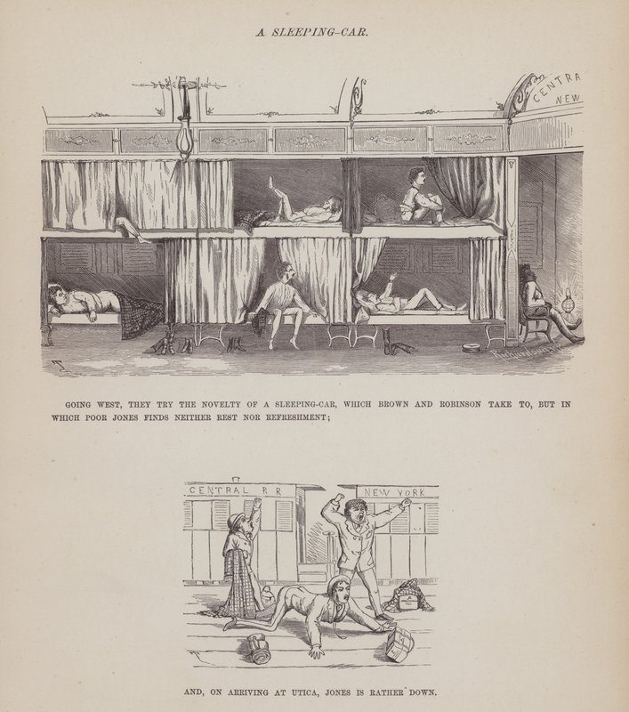 Strona z amerykańskiej trasy panów Browna, Jonesa i Robinsona (grawerunek) autorstwa Richard Doyle