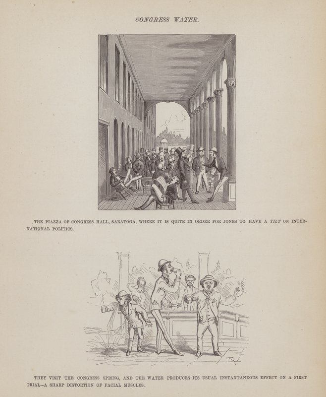 Strona z amerykańskiej trasy panów Browna, Jonesa i Robinsona (grawerunek) autorstwa Richard Doyle