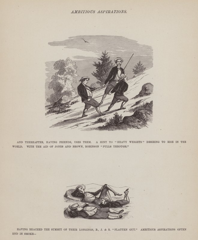 Strona z amerykańskiej trasy panów Browna, Jonesa i Robinsona (grawerunek) autorstwa Richard Doyle