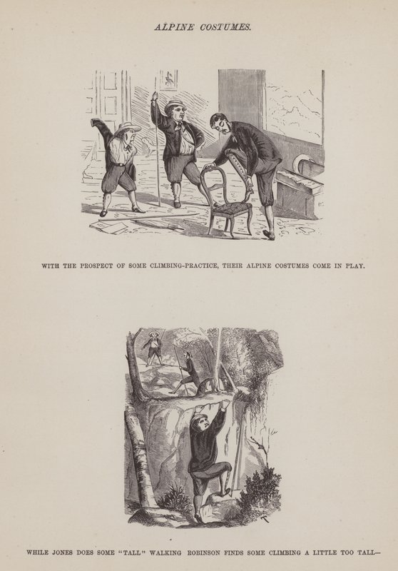 Strona z amerykańskiej trasy panów Browna, Jonesa i Robinsona (grawerunek) autorstwa Richard Doyle