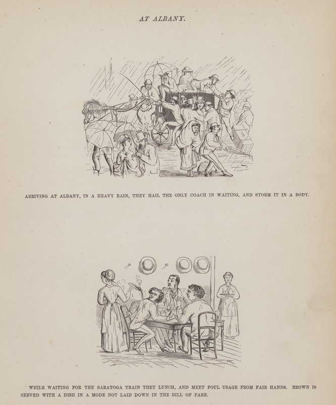 د میسرز براون، جونز او رابینسن (نقشې) پولی امریکایی سفر څخه پاڼه autorstwa Richard Doyle