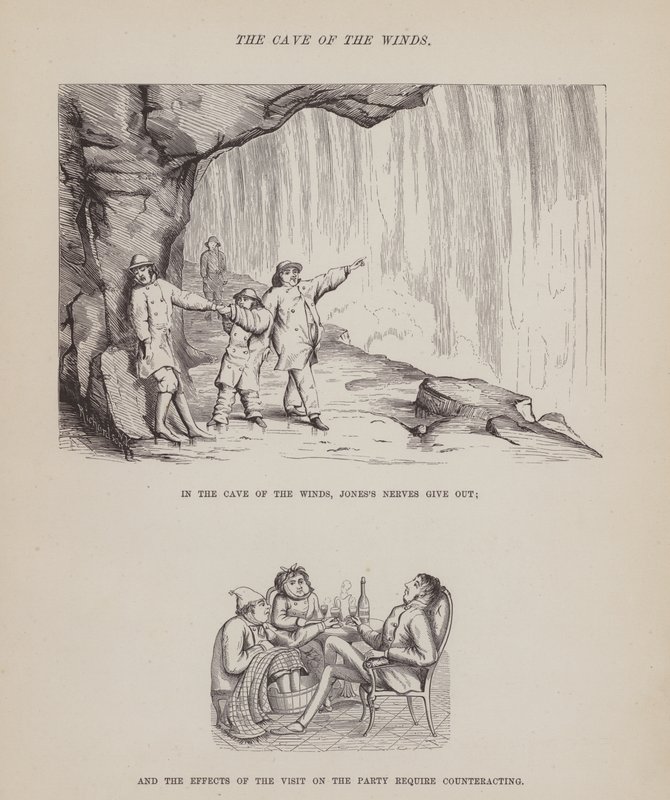 Strona z amerykańskiej trasy panów Browna, Jonesa i Robinsona (grawerunek) autorstwa Richard Doyle