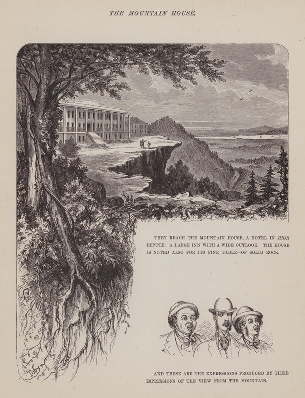 Strona z amerykańskiej trasy panów Browna, Jonesa i Robinsona (grawerunek) autorstwa Richard Doyle