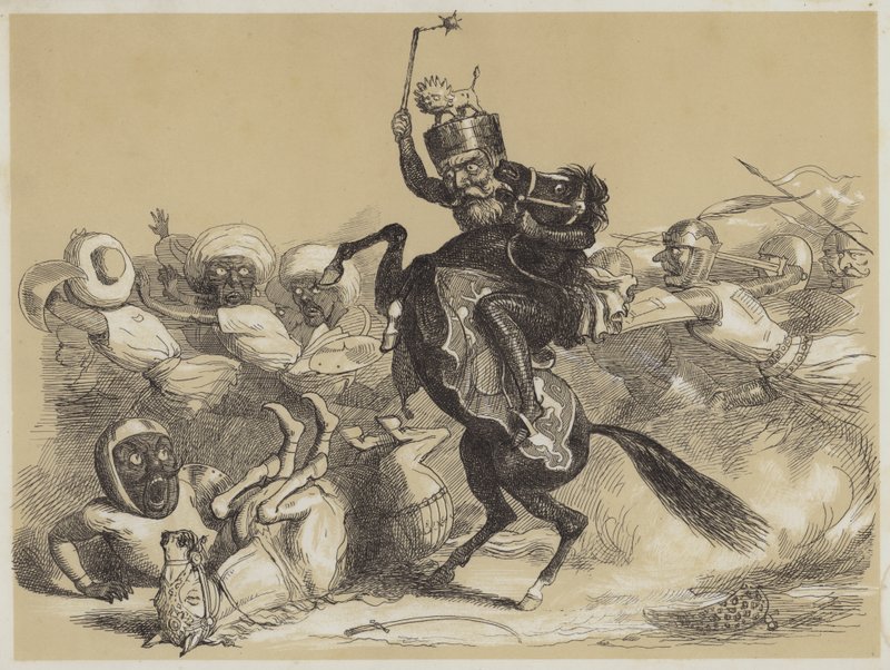 Richard Coeur-De-Lion i Saladyn (akwatinta) autorstwa Richard Doyle
