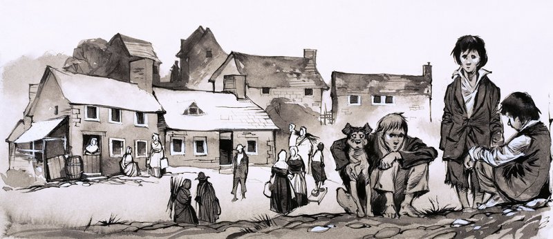 Człowiek nawiedzony przez biedę: Richard Cobden (gwasz na papierze) autorstwa Richard Hook