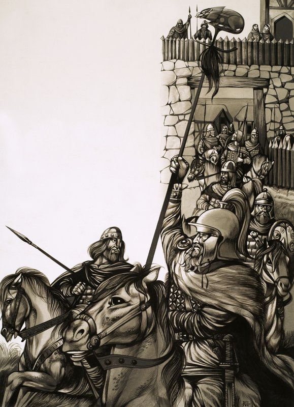 Camelot, zamek króla Artura i jego Rycerzy Okrągłego Stołu autorstwa Richard Hook