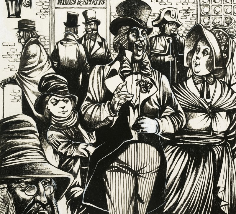 Dzieci takie jak dickensowski Oliver Twist nauczyły się kraść kieszenie autorstwa Richard Hook