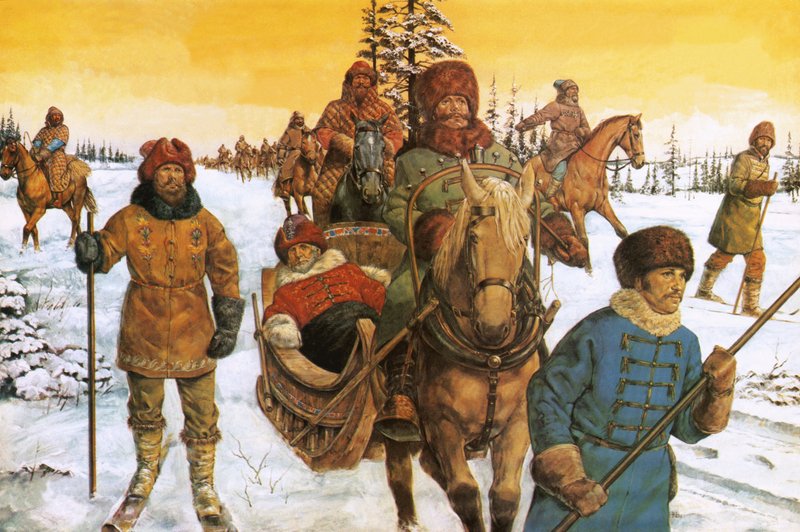 Iwan Wielki w saniach autorstwa Richard Hook