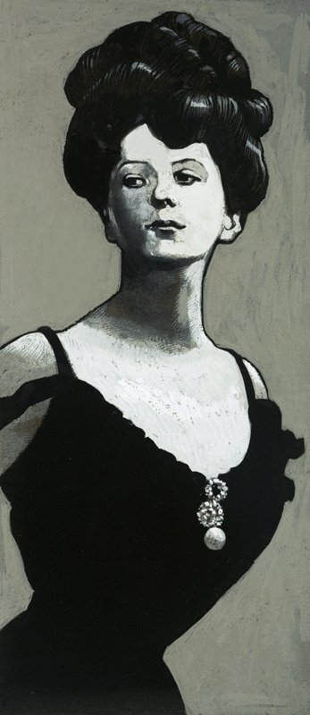 "Gibson Girls", ożywione dla sceny przez aktorkę Camille Clifford autorstwa Richard Hook