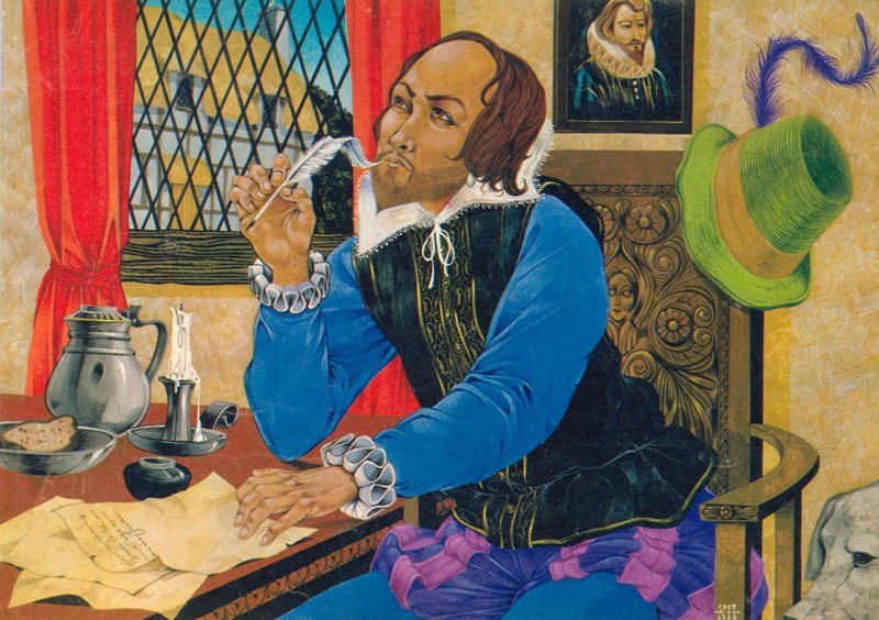William Szekspir pisze autorstwa Richard Hook