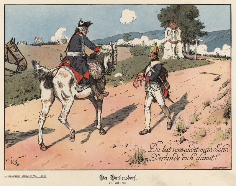 Fryderyk Wielki Pruski w Burkersdorf autorstwa Richard Knoetel