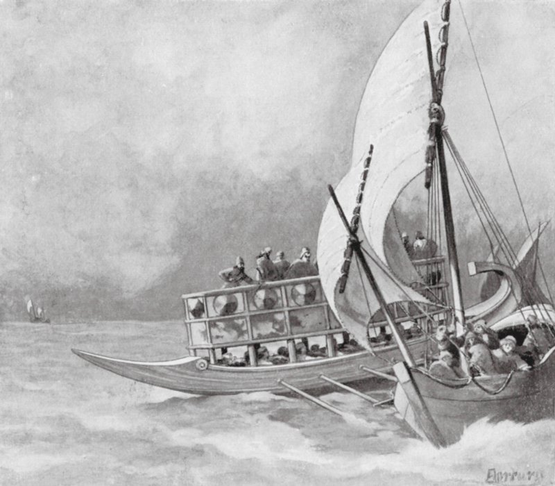 Schwytanie jońskiego pirata (litografia) autorstwa Richard Norbury
