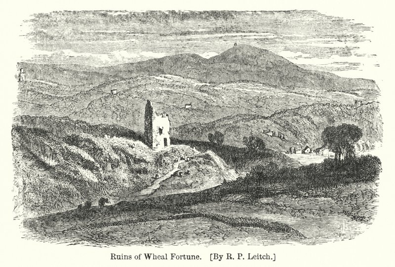 Ruiny Wheal Fortune (rycina) autorstwa Richard Principal (after) Leitch