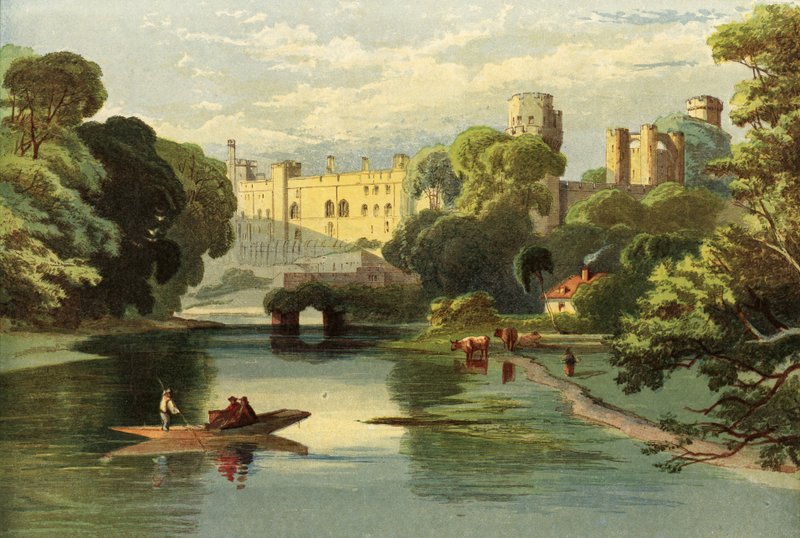 Wizyta królowych w Warwickshire, zamek Warwick autorstwa Richard Principal Leitch