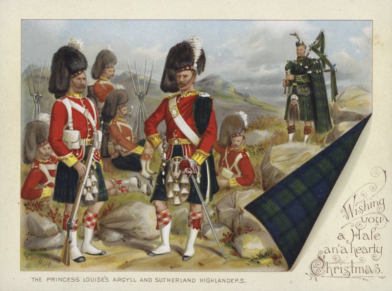 Argyll i Sutherland Highlanders księżniczki Louise (chromolitho) autorstwa Richard Simkin