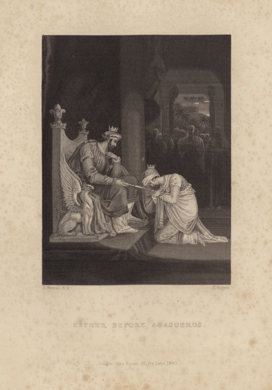 Estera przed Aswerusem autorstwa Richard Westall