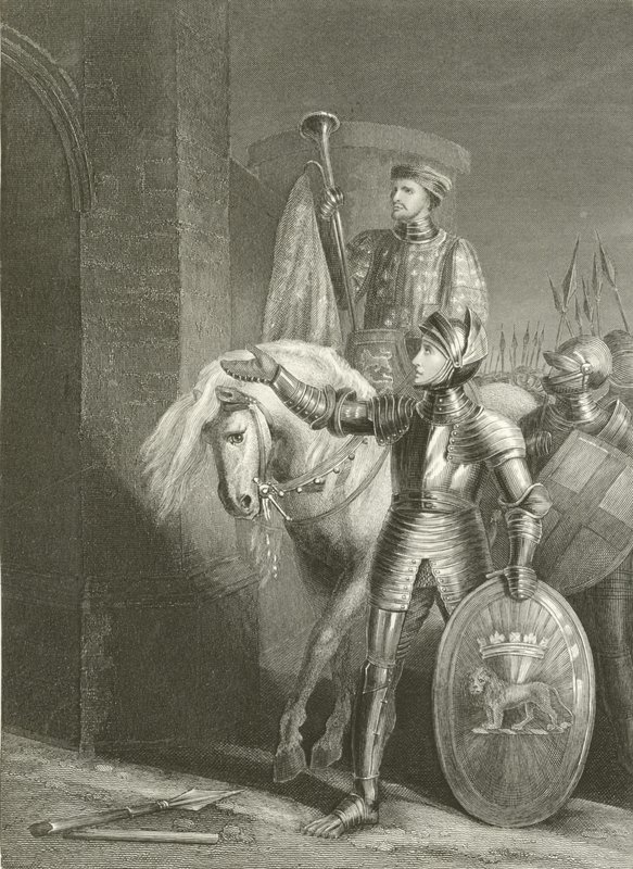 Król Henryk V, przed Harfleur autorstwa Richard Westall