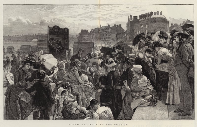 Punch i Judy nad morzem autorstwa Robert Barnes