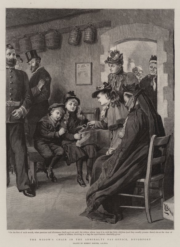 Krzesło Wdowy w Wydziale Płac Admiralicji, Devonport autorstwa Robert Barnes