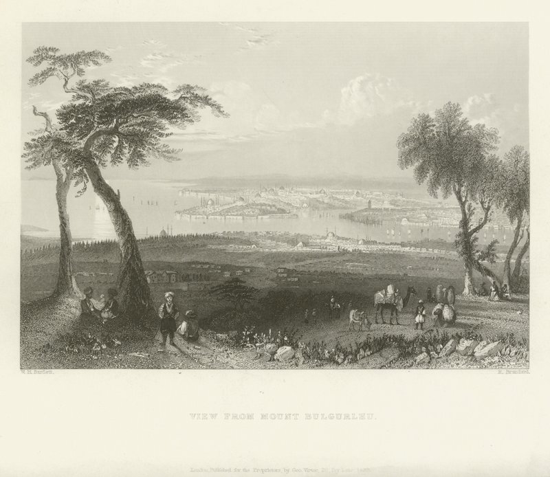 Widok z góry Bulgurlhu, Turcja, 1839 autorstwa Robert Brandard