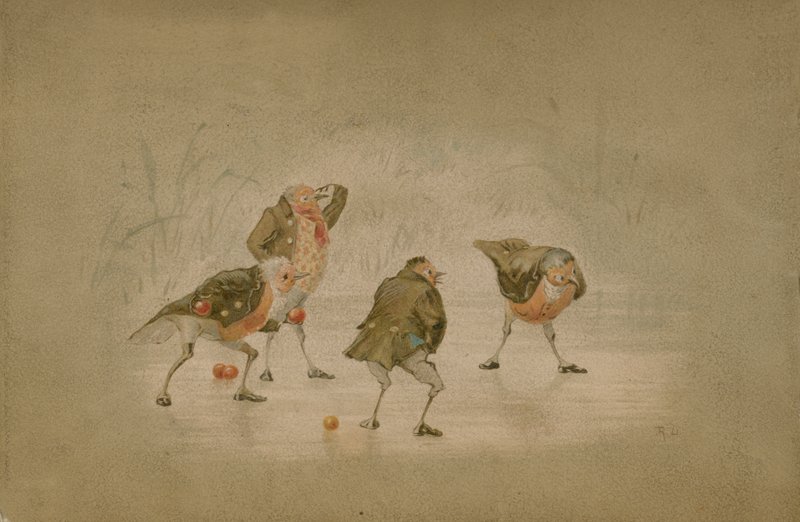 Ilustracja do The Twigs lub Bożego Narodzenia w Ruddock Hall autorstwa Robert Dudley