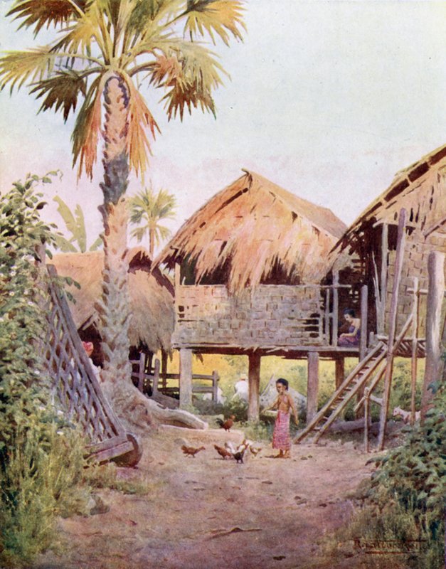 Wejście do wioski Kyet-thoung-doung autorstwa Robert George Talbot Kelly