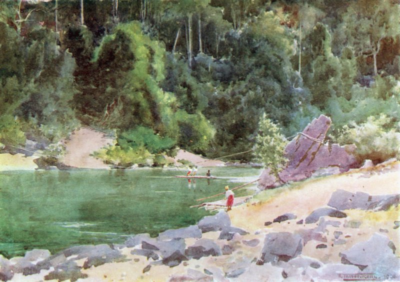 Prom na rzece Nan-tu autorstwa Robert George Talbot Kelly