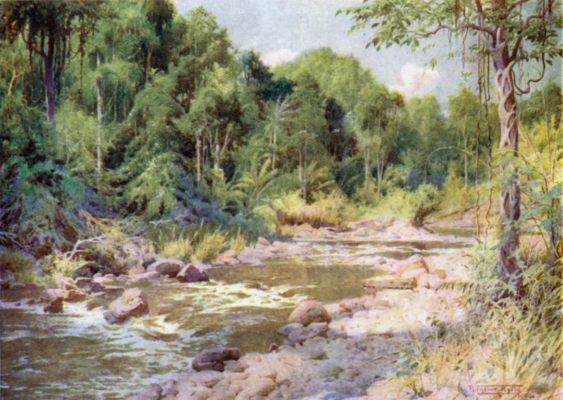 Na rzece Sterne autorstwa Robert George Talbot Kelly
