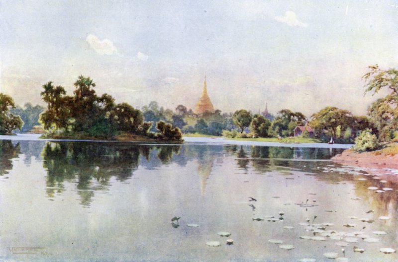 Shwe Dagon z Dalhousie Park autorstwa Robert George Talbot Kelly
